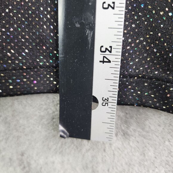 Womens Black Everly Dress Fit & Flare Sparkly Shiny V Neck Sleeveless M Medium - Picture 8 of 9